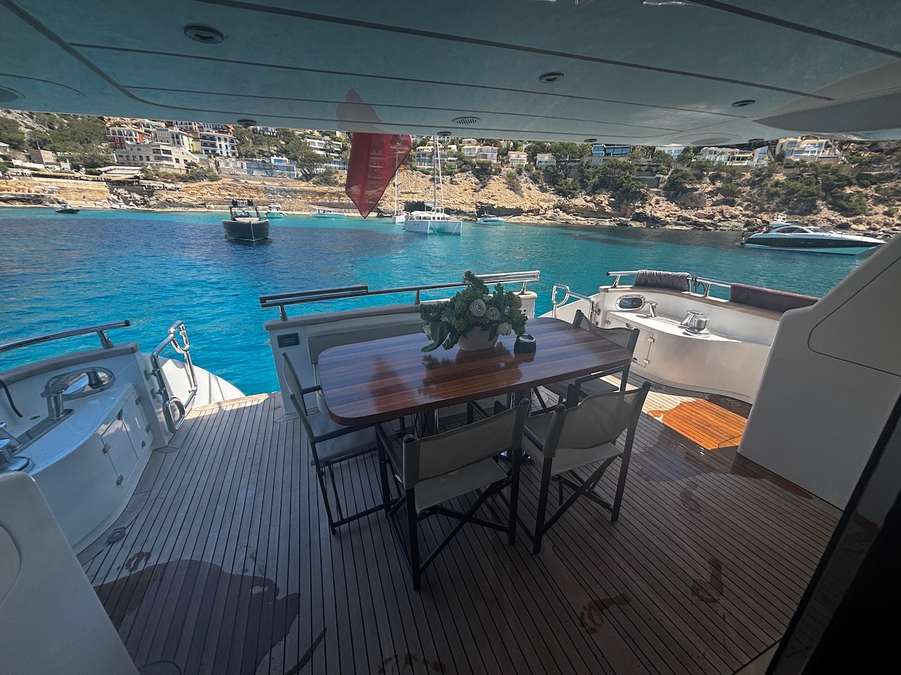 On board the Limitless yacht in Mallorca