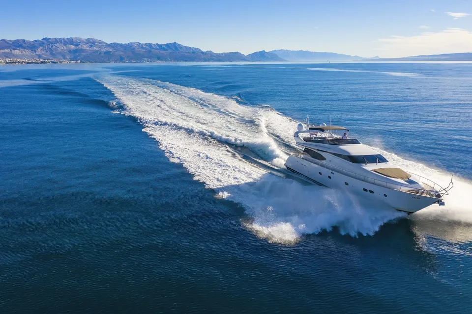 Maiora 20S yacht Limitless at anchor in Mallorca