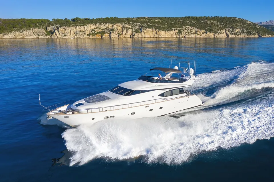 Limitless yacht cruising the Mallorca coastline
